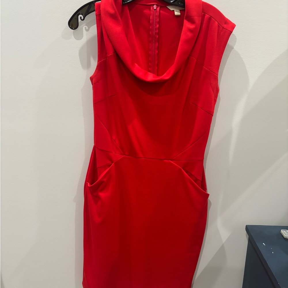 Banana Republic Vibrant Red Midi Dress